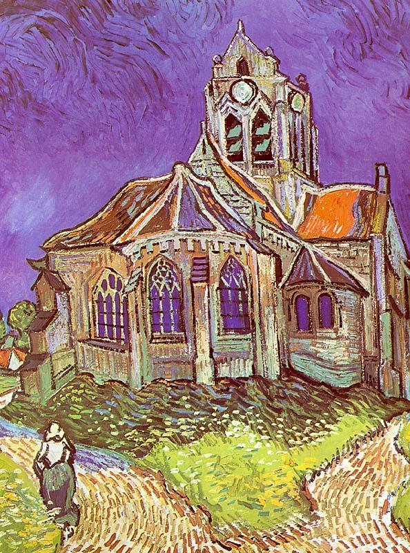 Vincent Van Gogh Church at Auvers oil painting picture